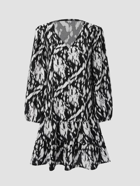 

Vintage Casual Dresses, Black, Tie dye dress