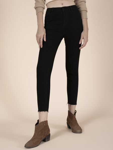 

Black versatile wash jeans, Pants