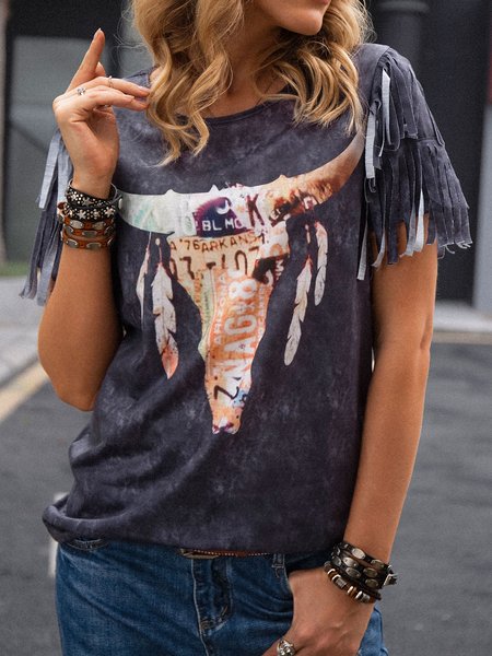 

Gray Shift Short Sleeve T-shirt, T-Shirts