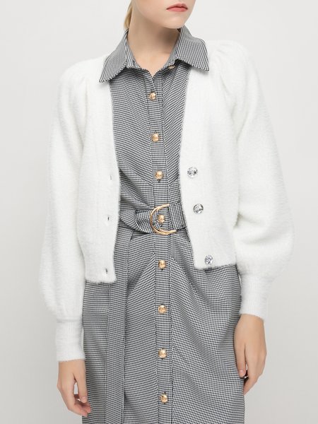 

Casual Acrylic Regular Fit Cardigan, As picture, Cardigans