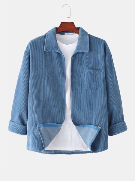 

Work Corduroy Shirts & Tops, As picture, Men's shirts