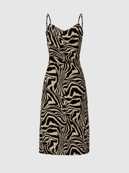 

Zebra pattern elegant Cami dress, As picture, Maxi Dresses