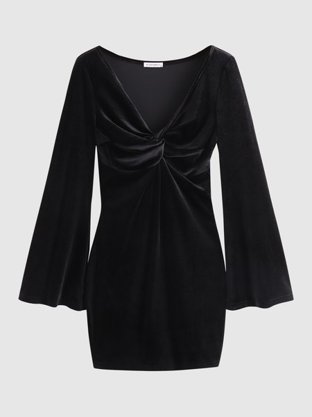 

Regular Fit Weaving Dress, Black, Mini Dresses