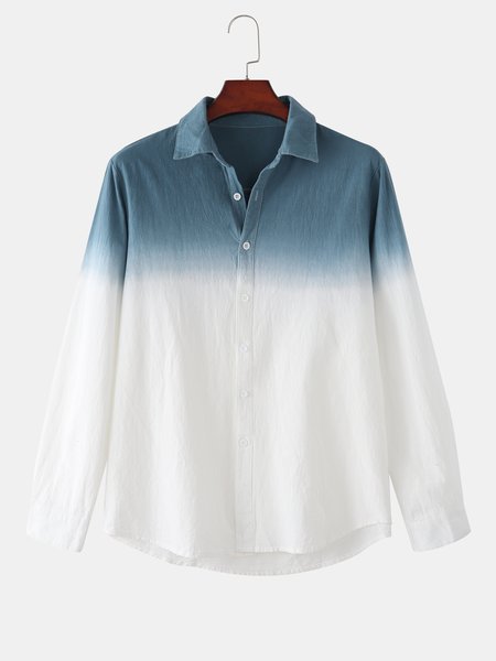 

Shirt Collar Printed Casual Shirts & Tops, Blue, Men's shirts