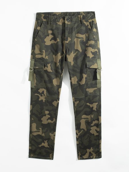 

Casual Camo Cotton-Blend Pants, Camouflage, Men's pants