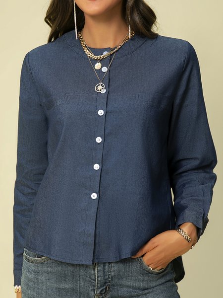 

Vintage Washed Shift Blouse, Deep blue, Blouses & Shirts