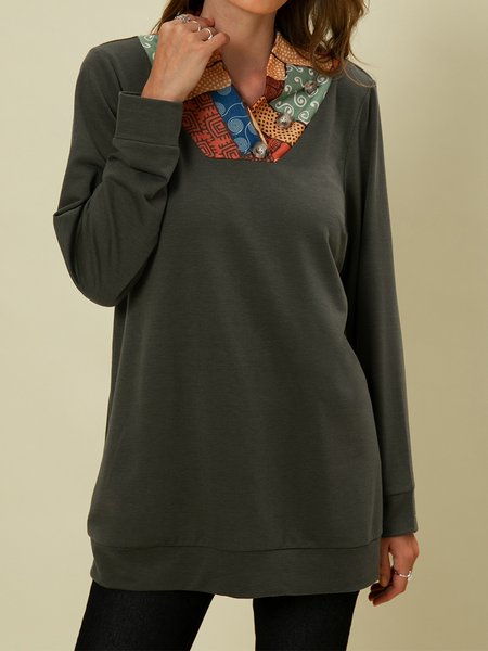 

Long Sleeve Casual Plain Sweatshirt, Color1, Hoodies & Sweatshirts