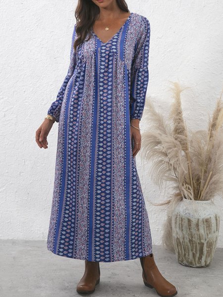 

Weaving Dress, Blue, Maxi Dresses