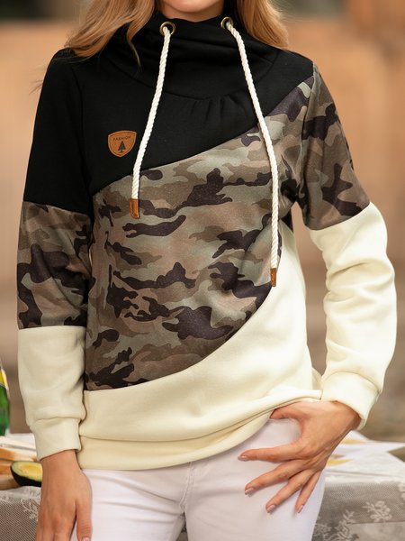 

Camo Long Sleeve Hoodie Casual Sweatshirts, Black, Hoodies & Sweatshirts