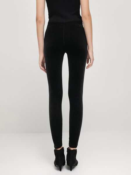 

Casual Skinny Solid Leggings, As picture, Leggings