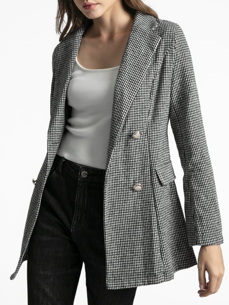 

Fall Elegant Long Sleeve A-Line Lapel Formal Blazer, As picture, Blazers