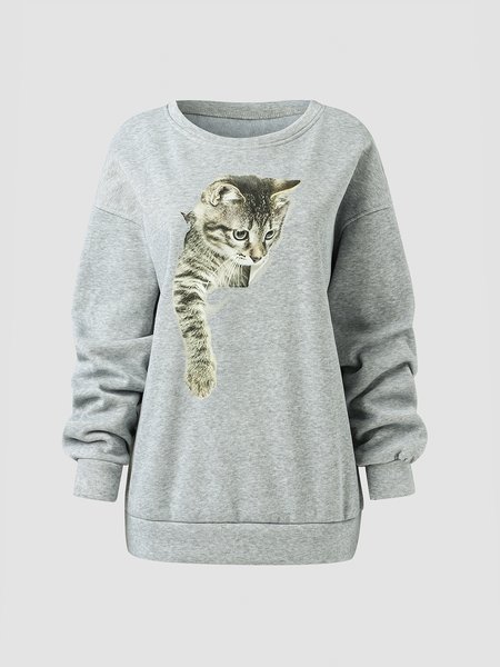 

Loosen Casual Sweatshirt, Light gray, Sweatshirts & Hoodies