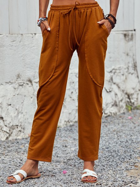 

Pockets Plain Holiday Pants, Khaki, Pants
