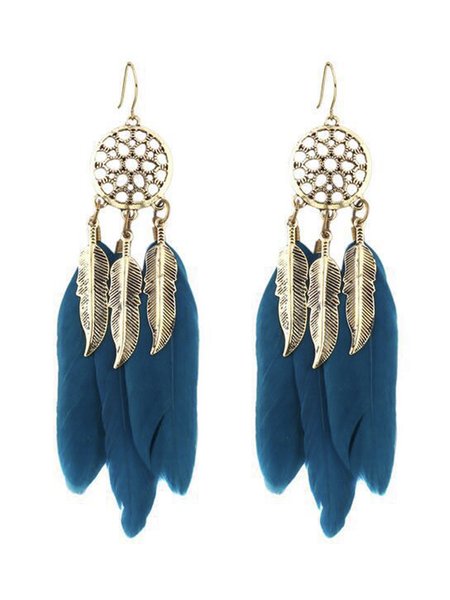 

Alloy Earrings, Blue, Earrings