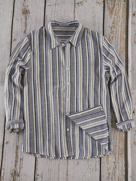 

Shirt Collar Stripes Cotton Shirts & Tops, As picture, Men's shirts