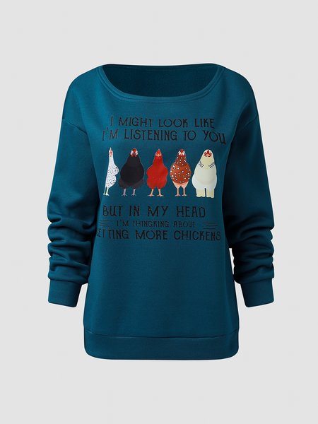 

Cotton Blends Sweatshirt, Blue, Sweatshirts & Hoodies