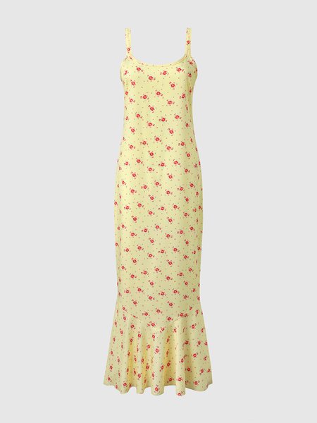 

Regular Fit Weaving Dress, Yellow, Maxi Dresses