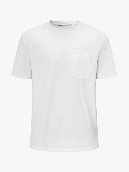 

Men's Round Neck Patch Pocket Short Sleeve T-Shirt, White, T-Shirts