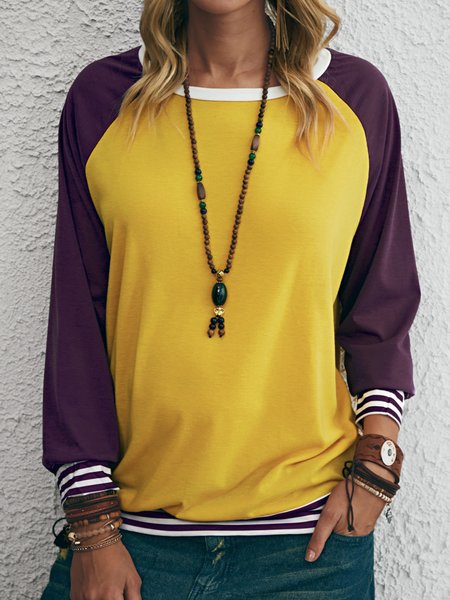 

Red Casual Striped Printed Crew Neck Plus Size Shirts, Yellow, Sweatshirts & Hoodies