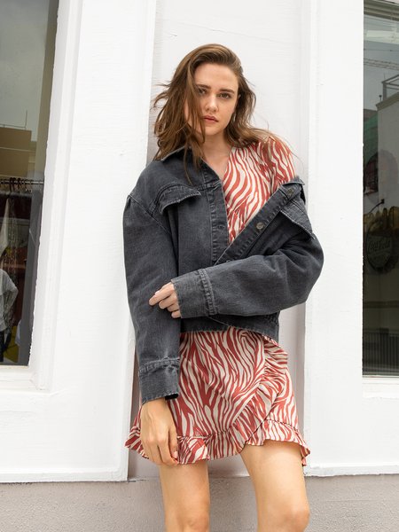 

Long Sleeve Shirt Collar Casual Outerwear, As picture, Coats