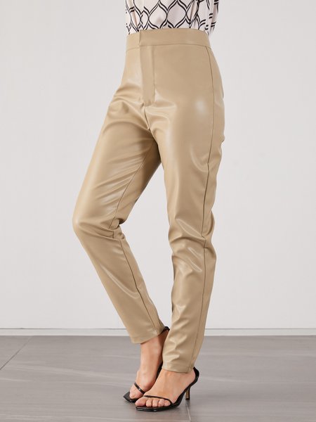 

Daily Skinny Solid Pants, As picture, Cropped Pants
