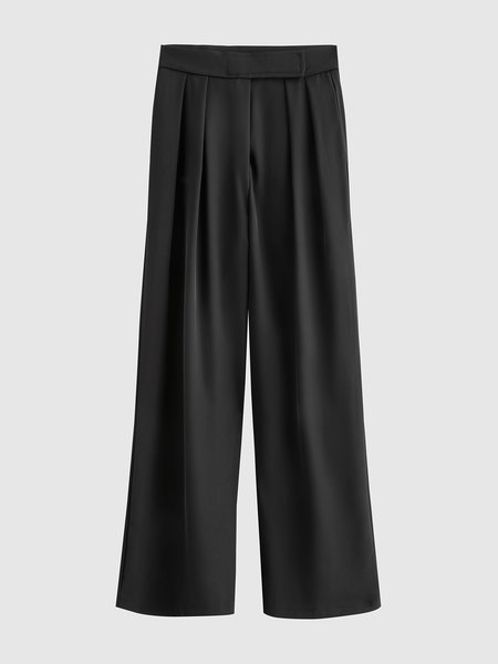 

Casual Loosen Pants, Black, Wide Leg Pants
