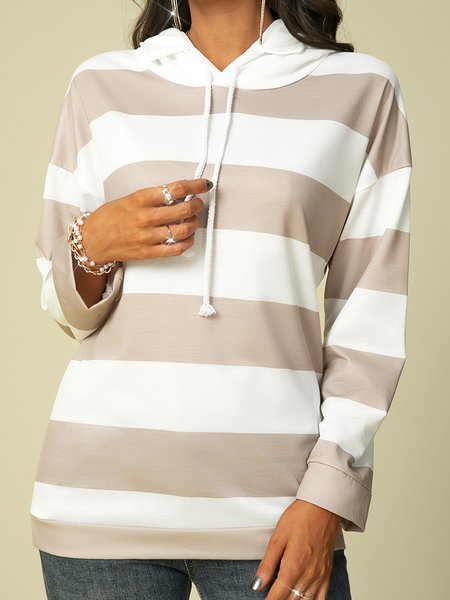 

Cotton-Blend Sweet Long Sleeve Sweatshirts, Apricot, Hoodies & Sweatshirts