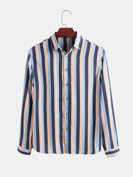 

Shirt Collar Casual Shirts & Tops, As picture, Men's shirts