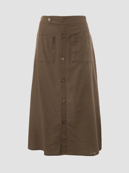 

Casual Vintage Skirts, Khaki, Skirts