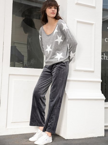 

Vintage A-Line Wide Leg Pants, As picture, Wide Leg Pants