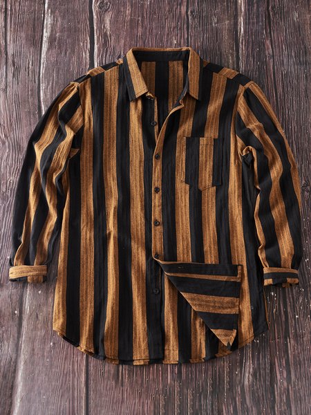 

Striped Shirts & Tops, Brown, Men's shirts