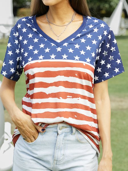 

Casual Cotton-Blend T-Shirts, Red, T-Shirts