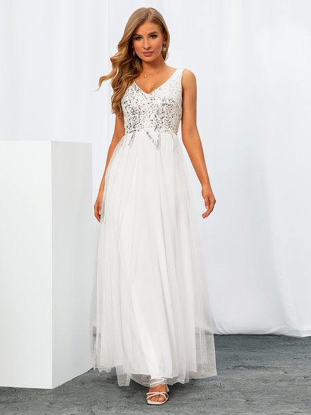 

Cold Shoulder Sweet V Neck Weaving Dress, As picture, Dresses