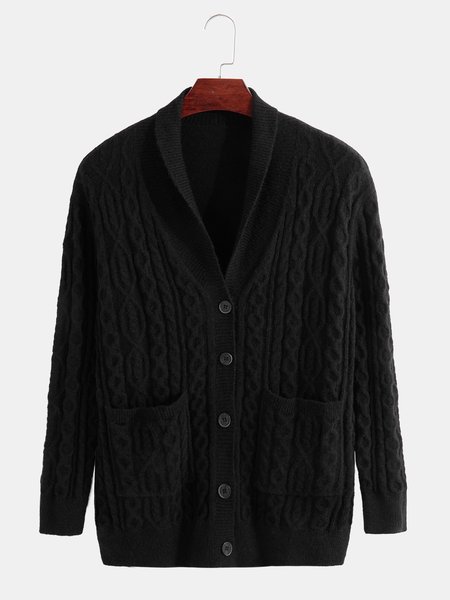 

Outerwear, Black, Men's Sweater