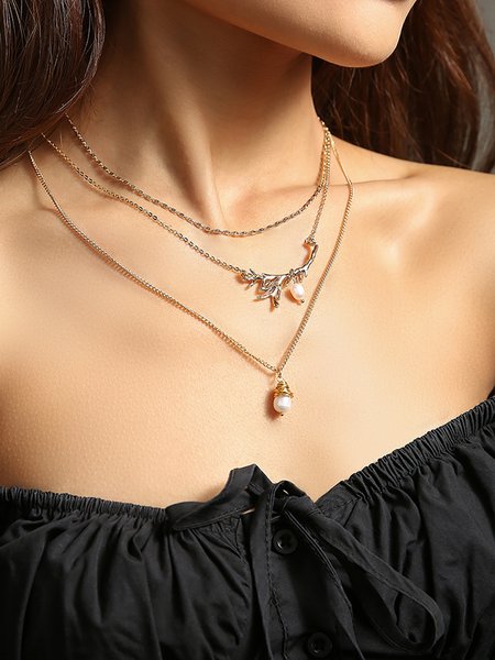 

Necklace, Golden, Necklaces