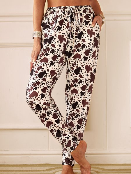 

Leopard Pants, White, Pants