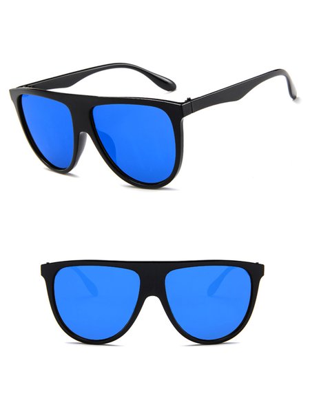 

Retro style big frame Glasses, Blue, Sunglasses