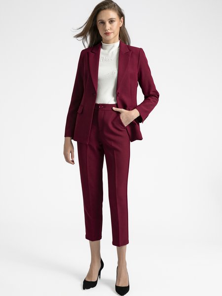 

Solid Straight Leg Pants, As picture, Straight Leg Pants