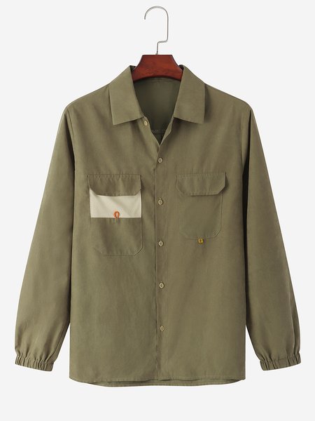 

Cotton-Blend Shirts & Tops, Green, Men's shirts