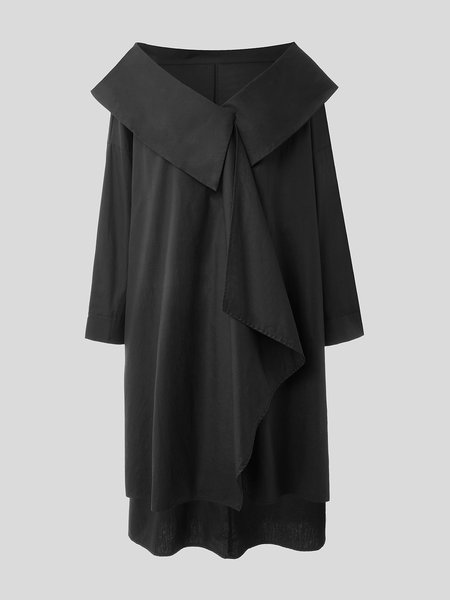

Solid Long Sleeve Elegant Top, Black, Blouses and Shirts