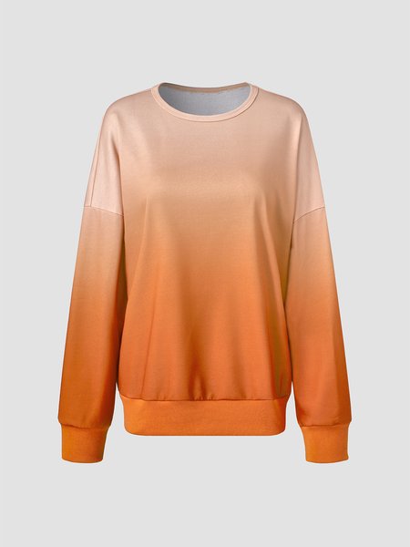 

Casual Crew Neck Cotton Blends Off Shoulder Sweatshirt, Orange red, Sweatshirts & Hoodies