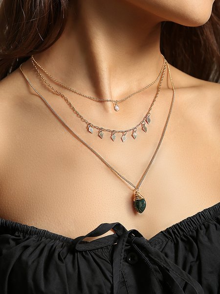 

Necklace, Golden, Necklaces