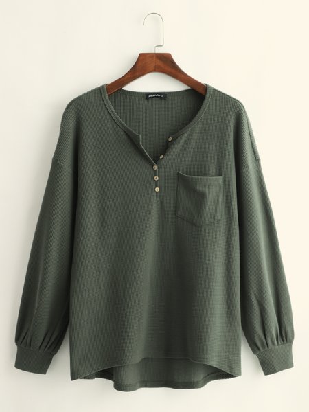 

Vintage Cotton-Blend Shirts & Tops, Army green, Tops