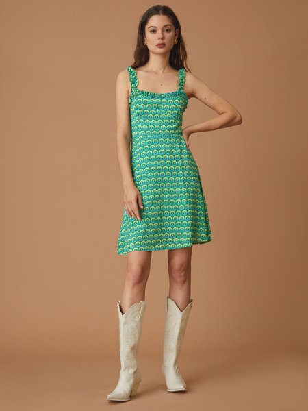 

Regular Fit Spaghetti Dress, Green, Mini Dresses