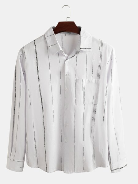 

Shirt Collar Cotton Shirts & Tops, As picture, Men's Floral shirt