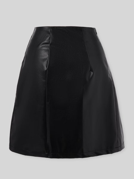 

Pu Leather Skirts, Black, Skirts