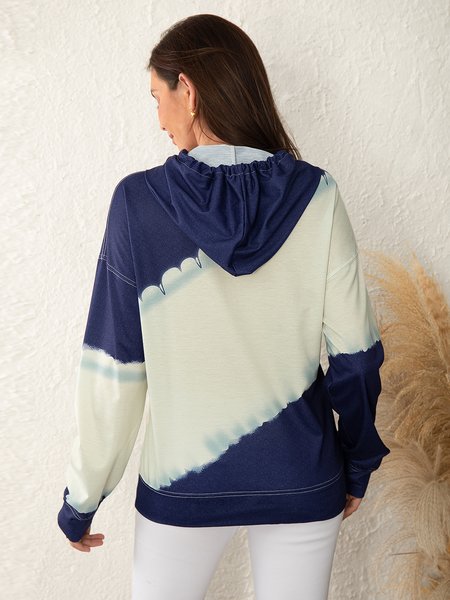 

Felpa con cappuccio Floreale Maniche Lunghe Felpa, Navy blu, Hoodies & Sweatshirts