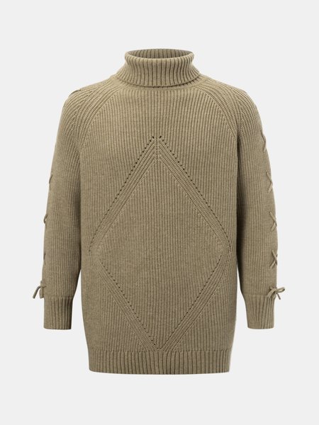 

Basics Long Sleeve Sweater, Tan, Men's Sweater