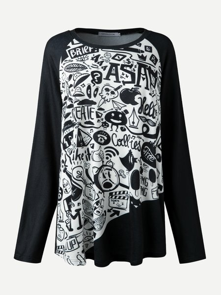 

Cartoon Shirts & Tops, Black, T-Shirts