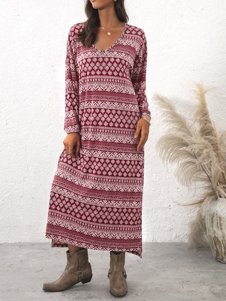 

Knitting Dress, Red, Maxi Dresses